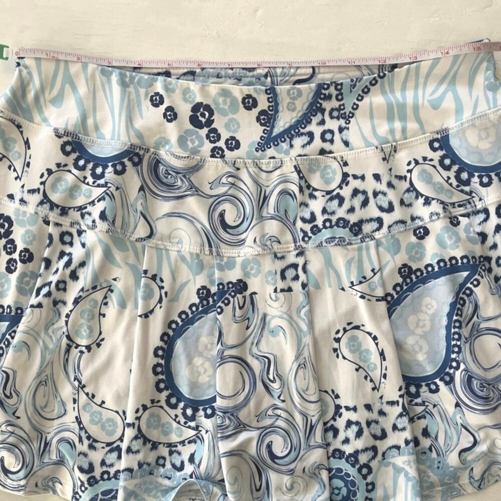 Gottex Paisley Tennis Skort Womens Size L Pocket Pickleball Walking Stretch Golf - Picture 7 of 12